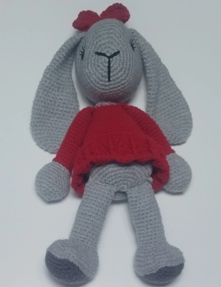 Velký háčkovaný králík - 47 cm