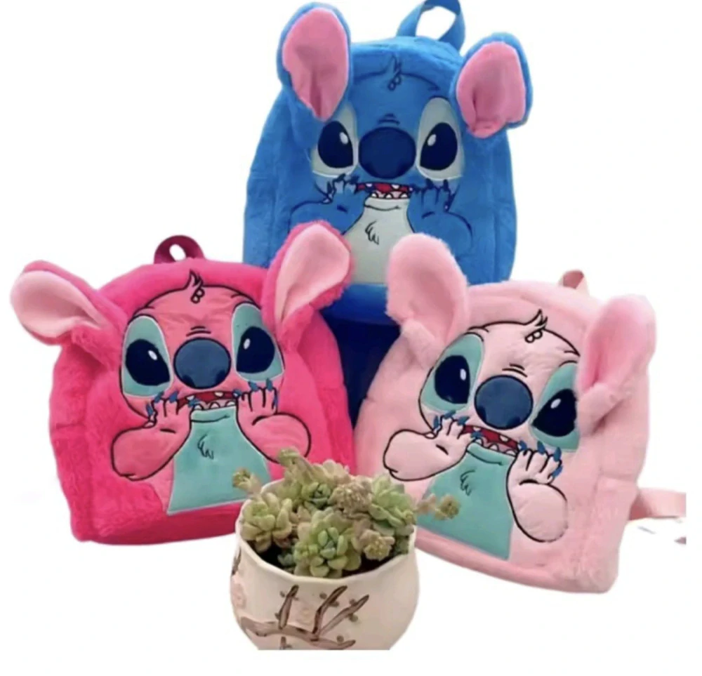 Plyšový batůžek (S) - STITCH - MODRÝ
