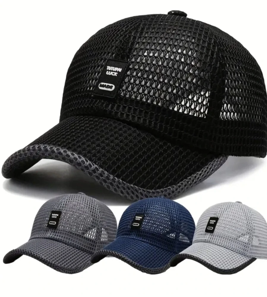 Letní síťovaná kšiltovka - ŠEDO MODRÁ