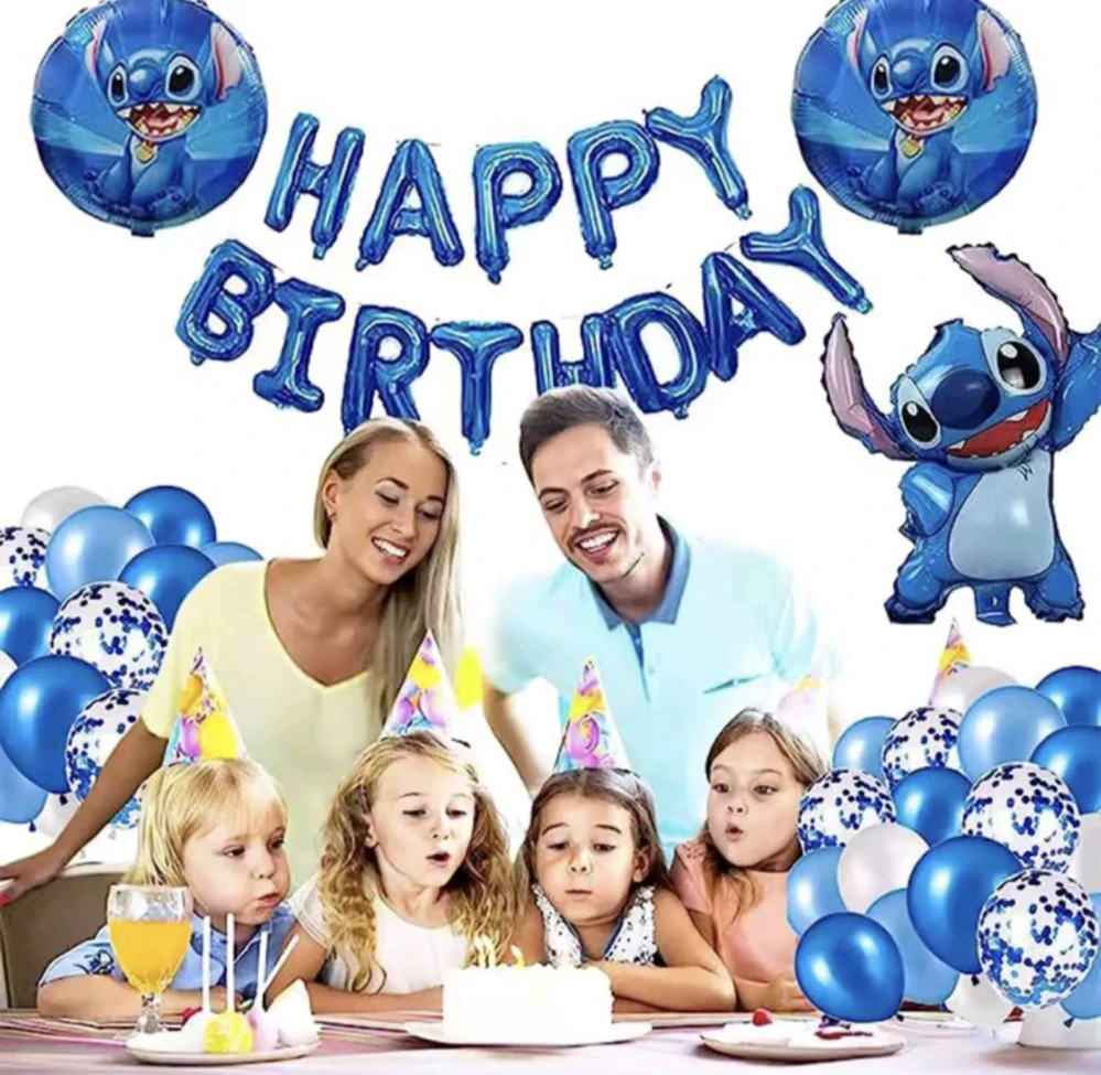 Set balónků k narozeninám - POHÁDKA LILO A STITCH - STITCH - 40 ks