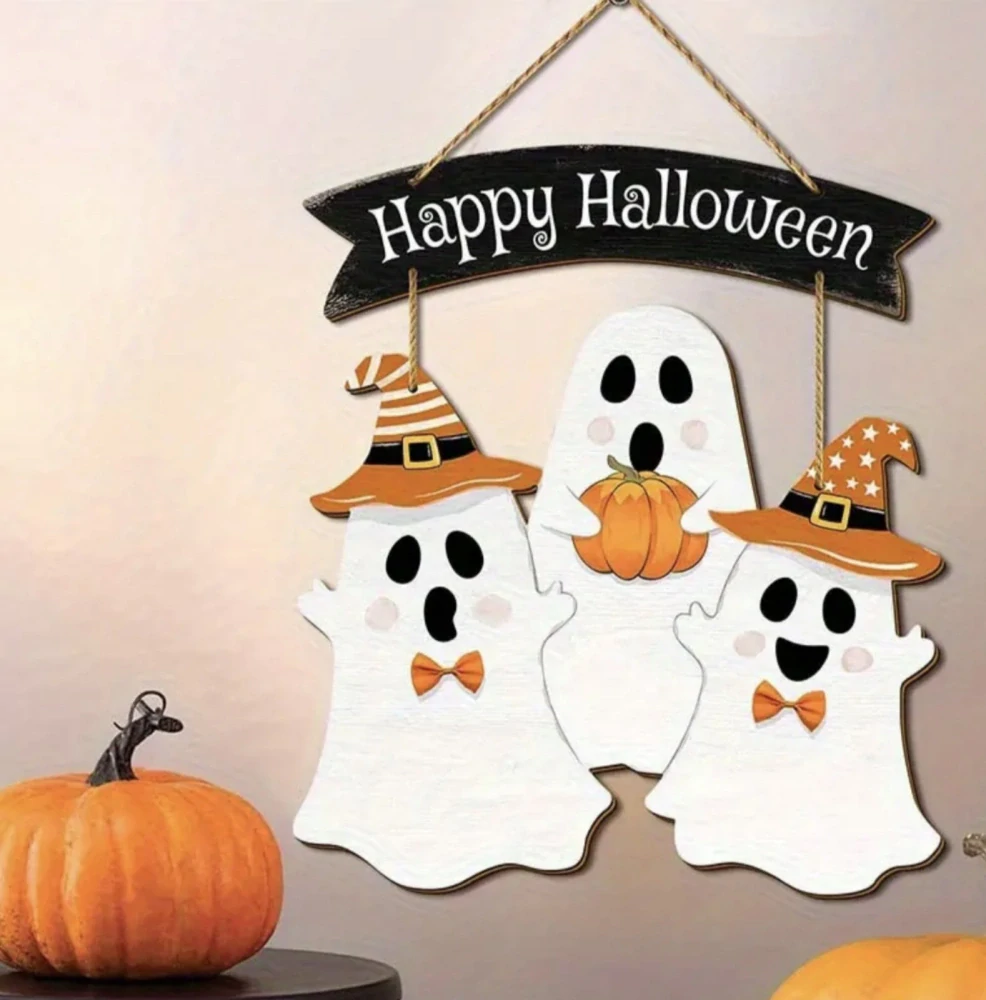 Dekorace na dveře - HALLOWEEN - DUCHOVÉ