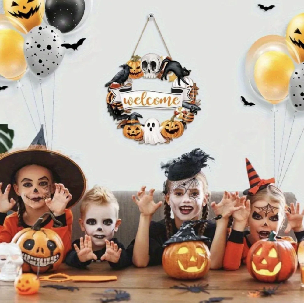 Malá dekorace na dveře - HALLOWEEN - VĚNEC