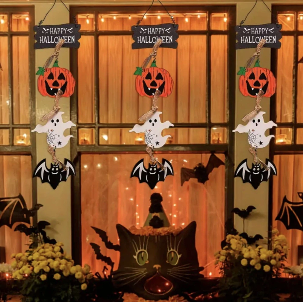 Malá dekorace na dveře - HALLOWEEN - NETOPÝR