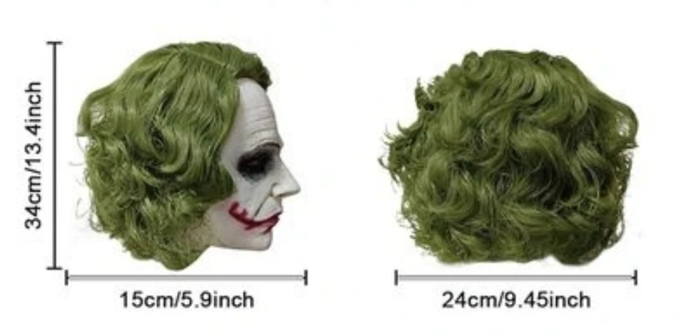 Realistická hororová 3D maska - HALLOWEEN - JOKER (B)