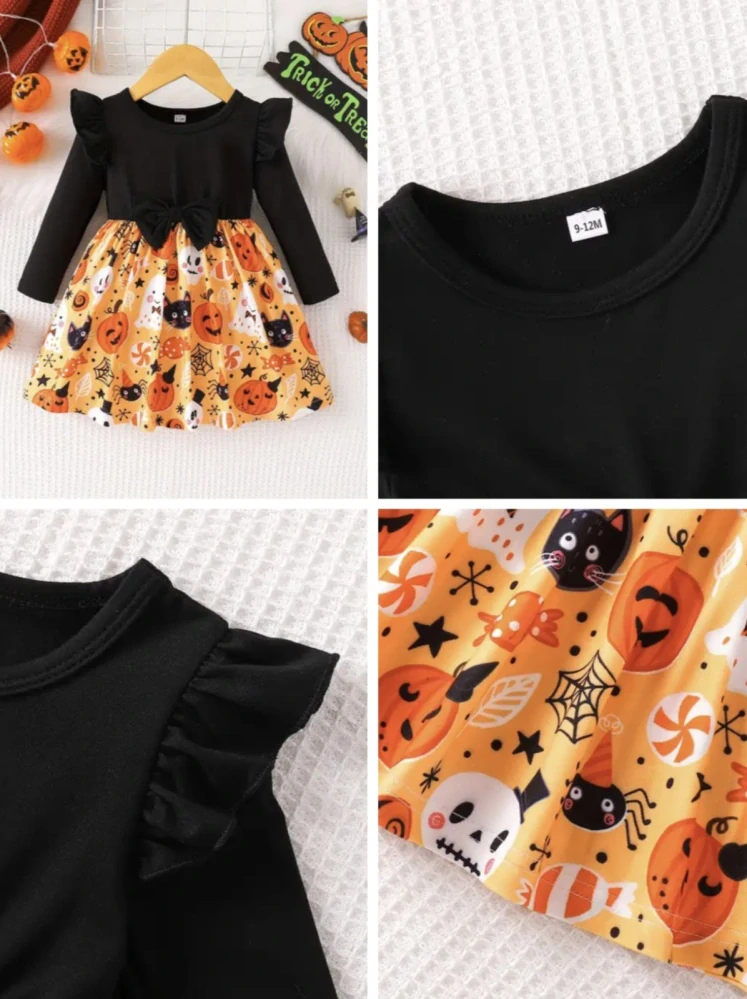 Šaty na HALLOWEEN - (6-9 m)