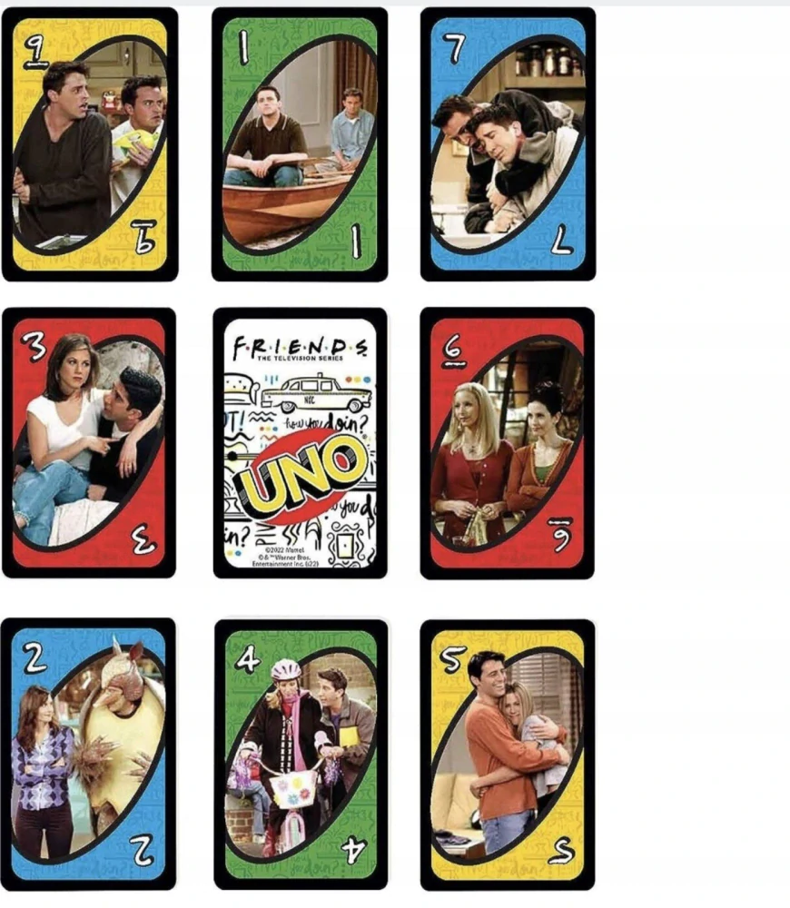 Hra Uno karty - FRIENDS - SERIÁL PŘÁTELÉ  - S VADOU