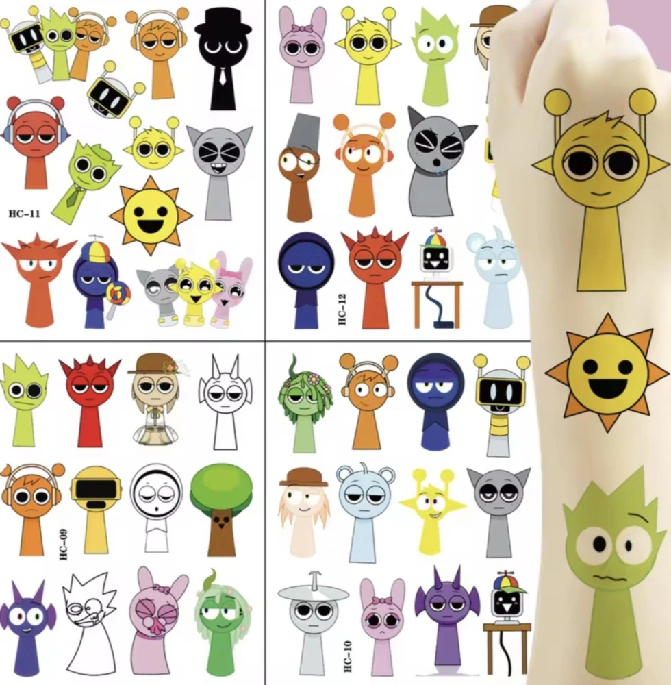 Dětské dočasné tetování - SPRUNKI (C)