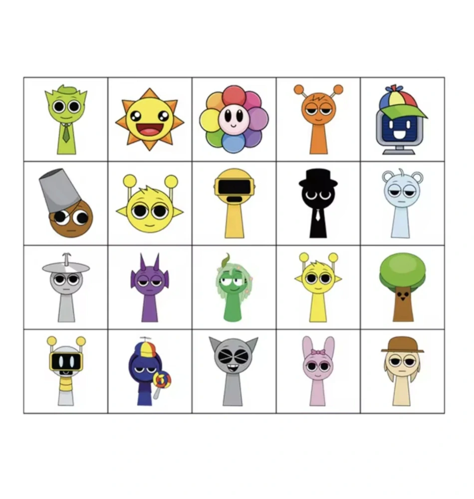 Dětské dočasné tetování - SPRUNKI - 20 ks 