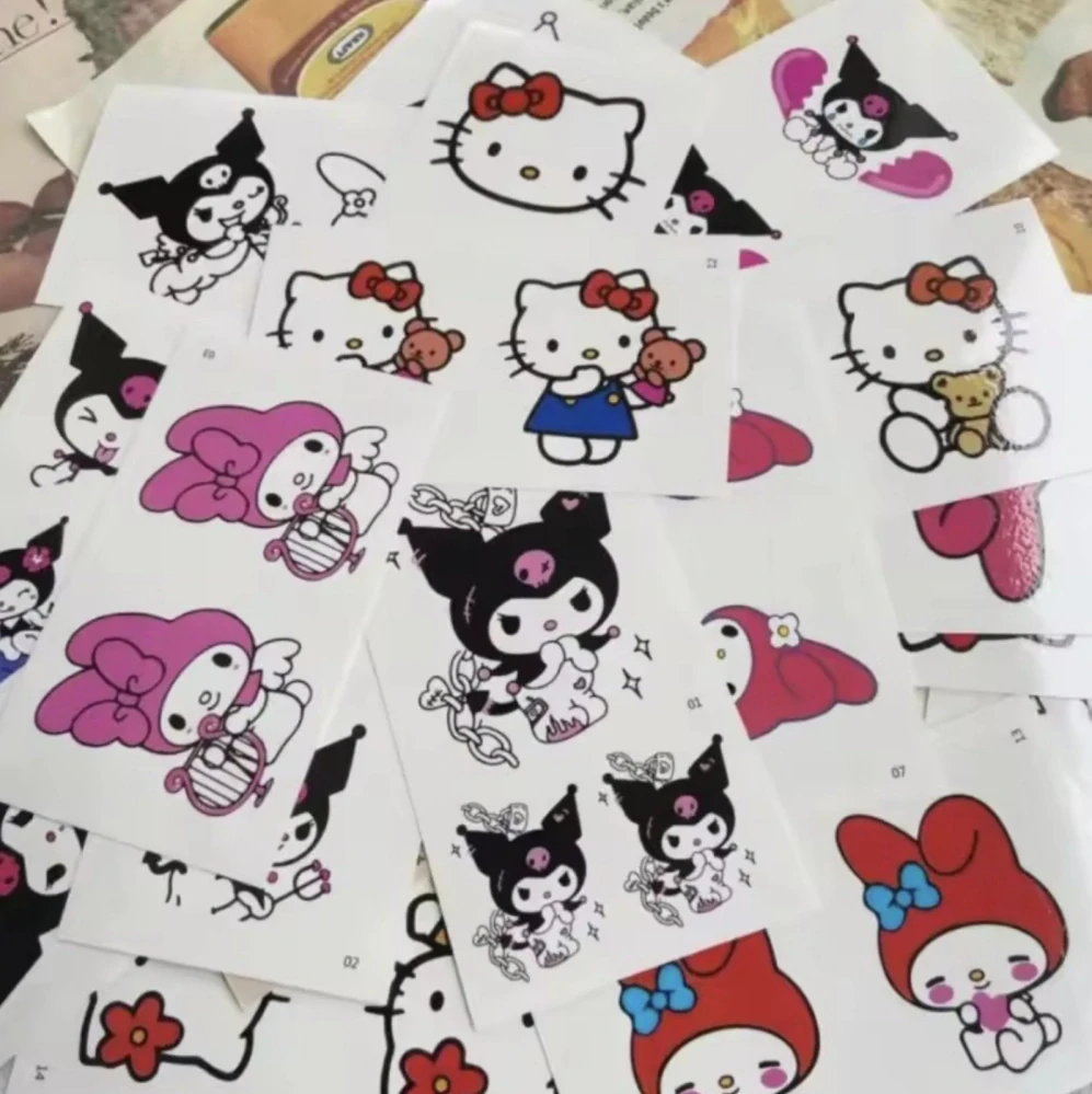 Dětské dočasné tetování - SANRIO - HELLO KITTY - 9 ks (B)
