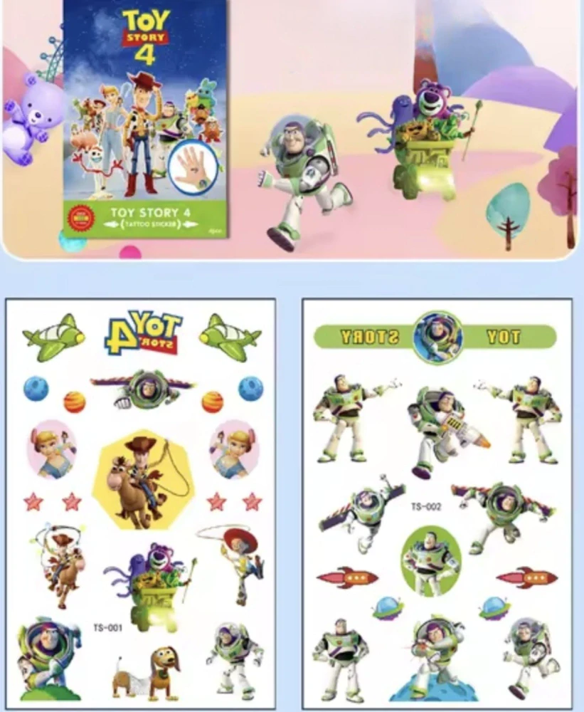 Dětské dočasné tetování - TOY STORY 4 - 4 ks