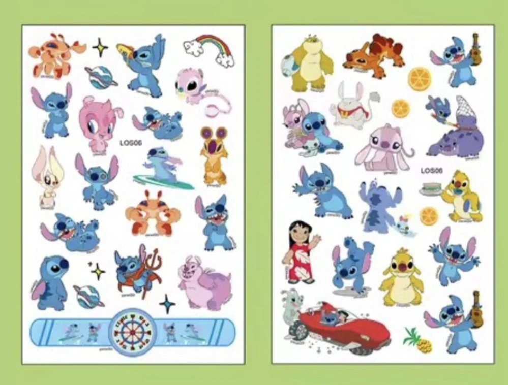 Dětské dočasné tetování - LILO & STITCH - 4 ks