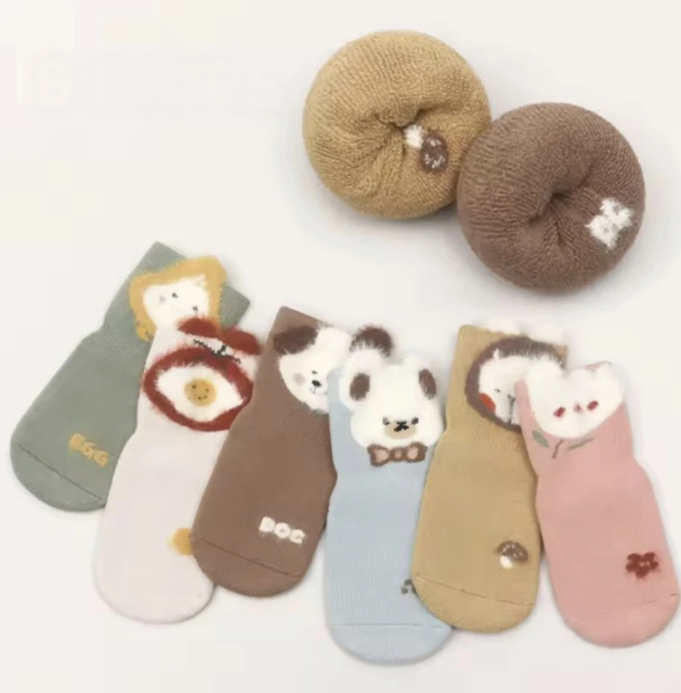 Teplé protiskluzové ponožky - KHAKI - (12-24m) M