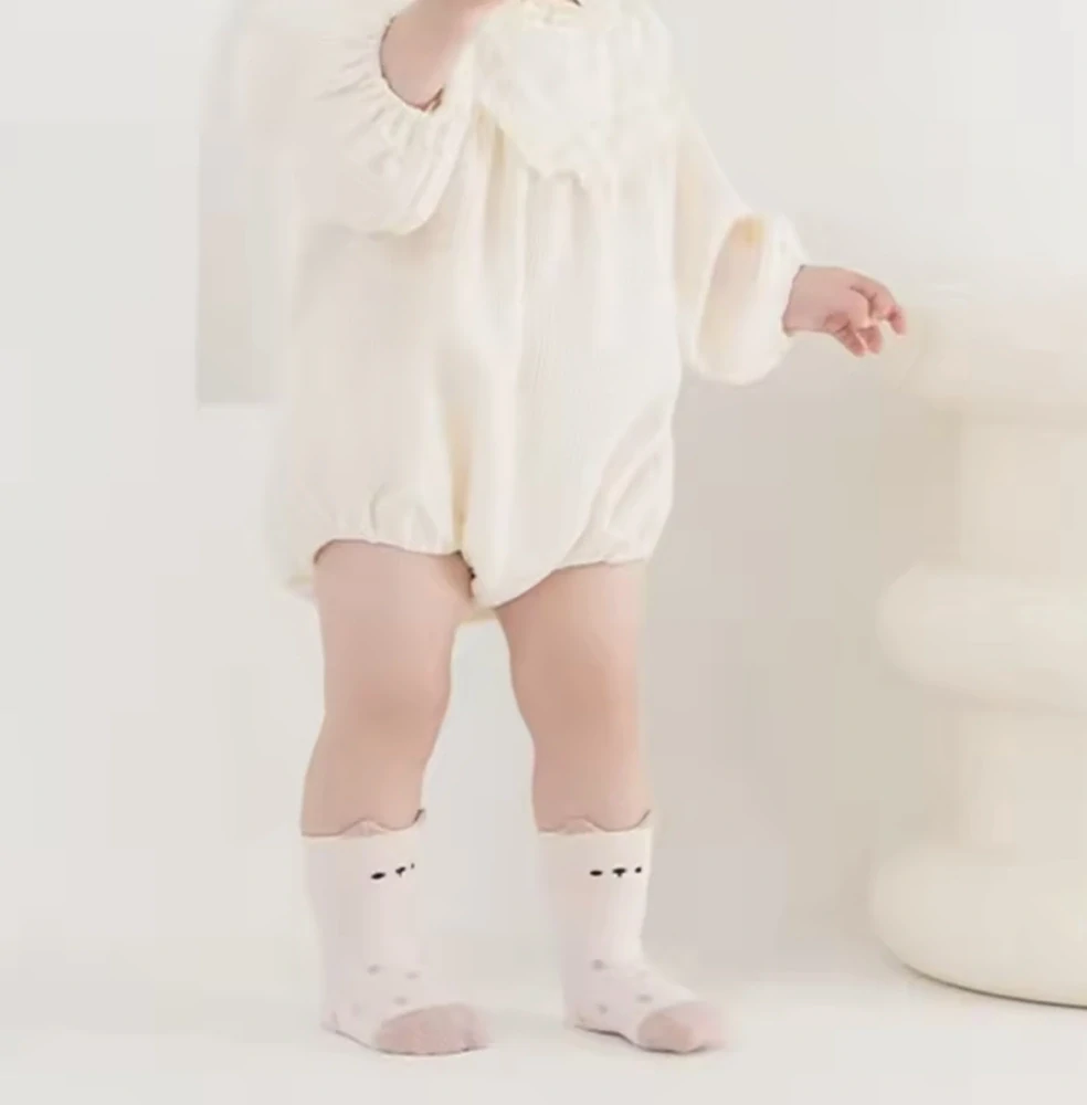 Protiskluzové ponožky - SVĚTLE RŮŽOVÉ - (12-24 m) M