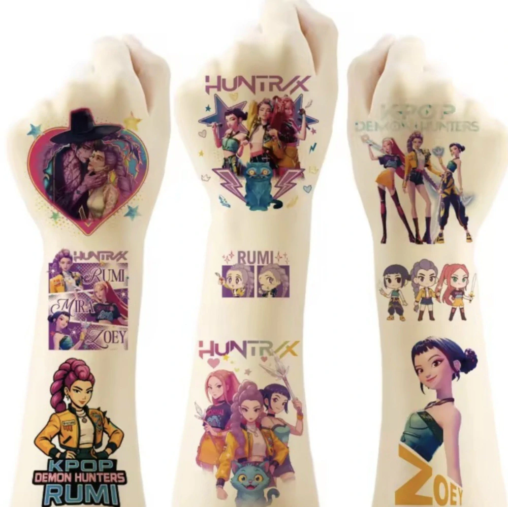 Dětské dočasné tetování - KPOP DEMON HUNTERS - KPOP LOVKYNĚ DÉMONŮ (B)