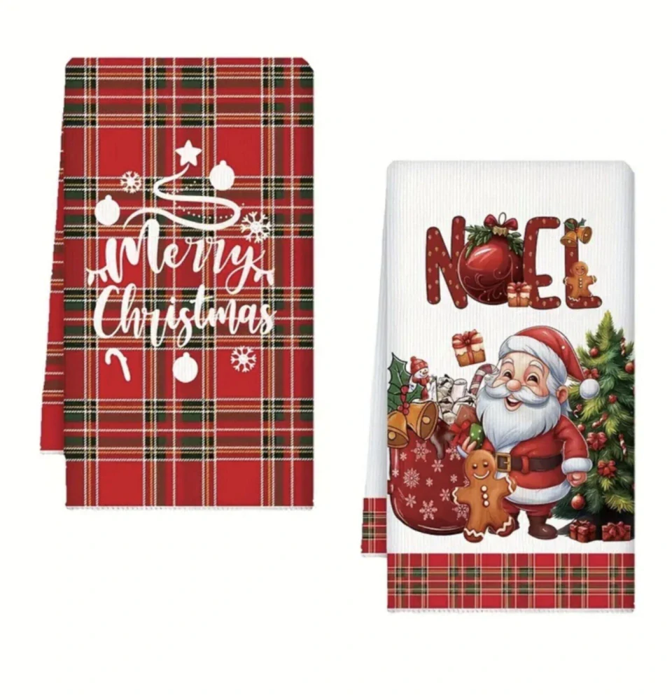 Vánoční kuchyňská utěrka  - MERRY CHRISTMAS