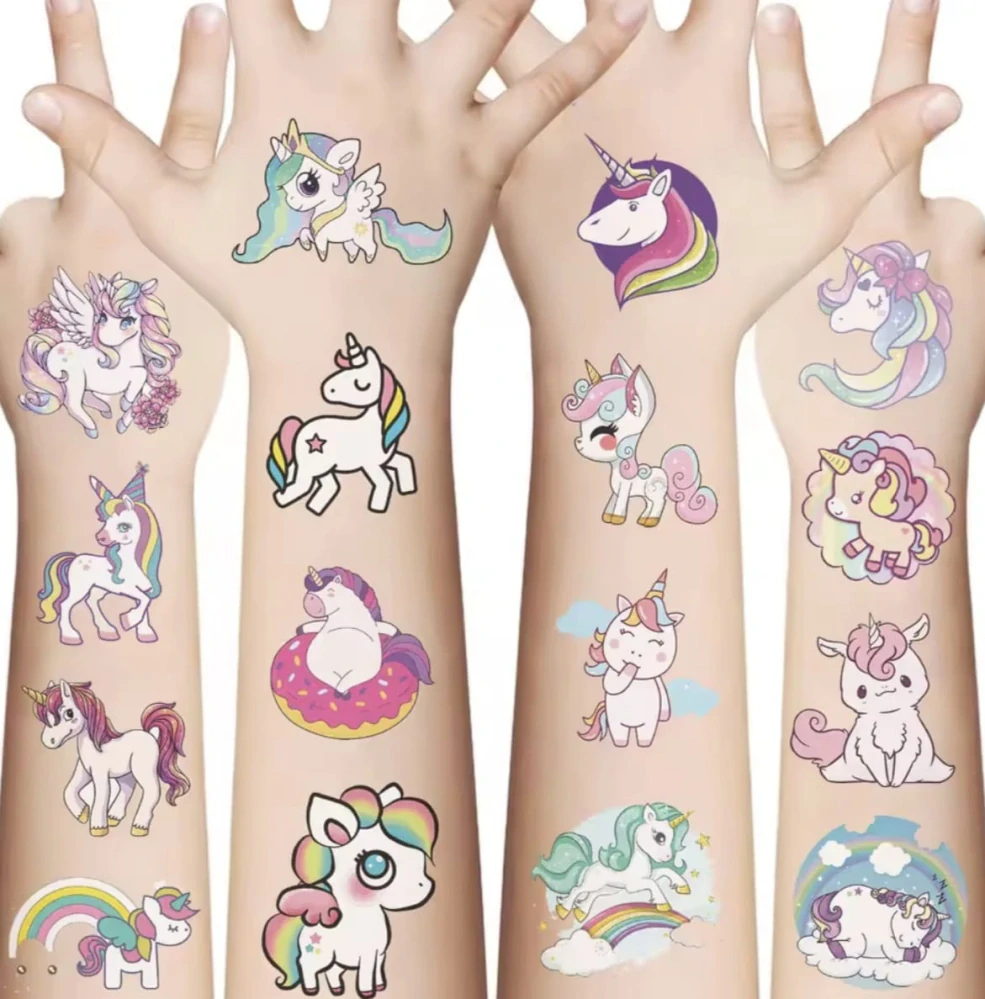 Dětské dočasné tetování - JEDNOROŽCI - 10 ks