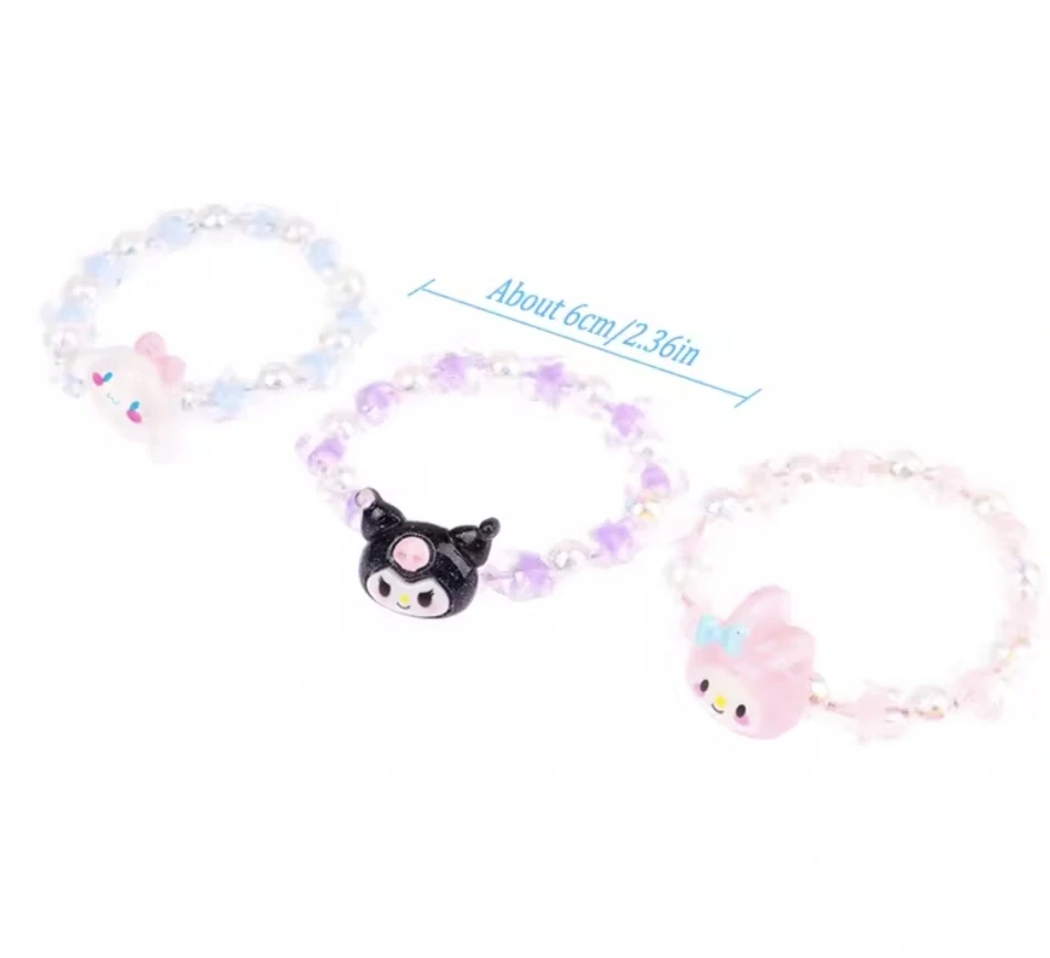 Korálkový náramek na gumičce - SANRIO - CINNAMOROLL