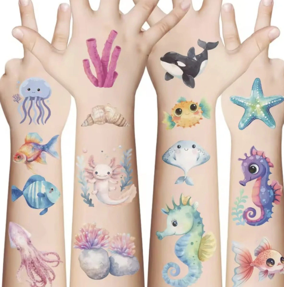 Dětské dočasné tetování - PODMOŘSKÝ SVĚT - 10 ks