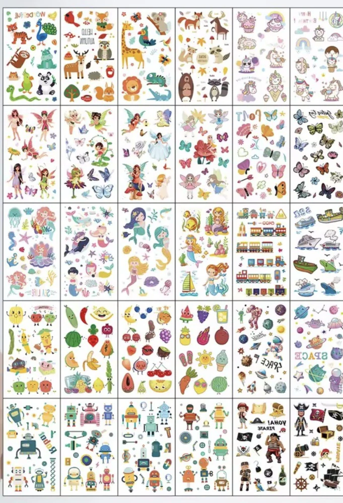 Dětské dočasné tetování - MIX (A) - 4 ks