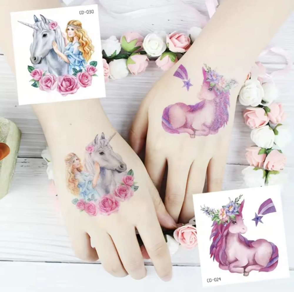 Dětské dočasné tetování - JEDNOROŽCI - 15 ks