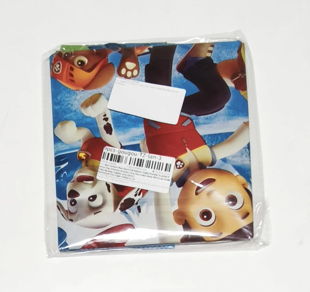 Fóliové balónky - PAW PATROL - TLAPKOVÁ PATROLA - ČÍSLO 3 - 9 ks