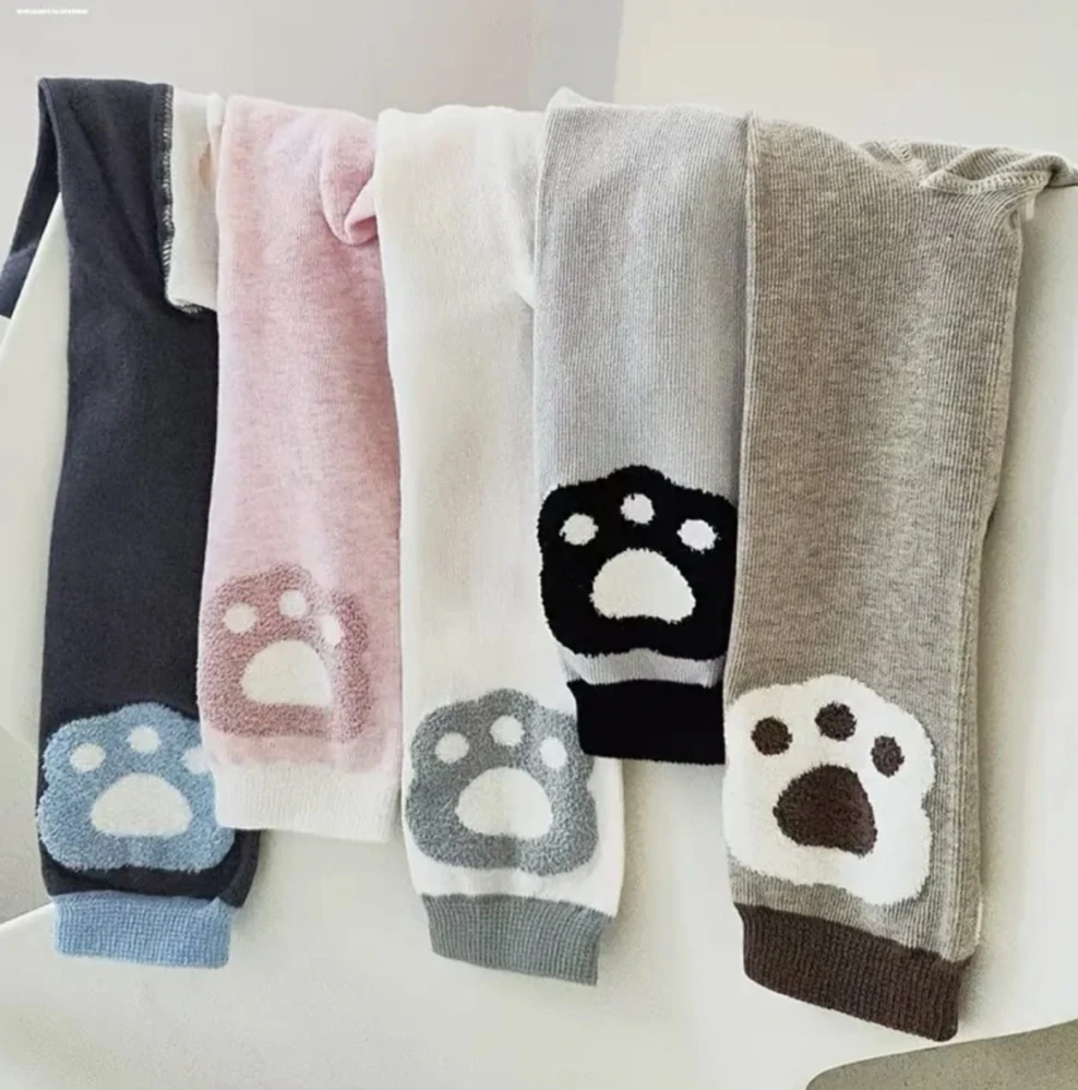 Dětské punčocháče bez chodidel s 3D prvky - SVĚTLE ŠEDÉ - MÝVAL - (2-4 roky)