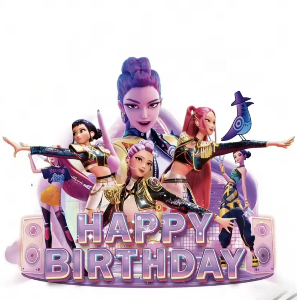 Set dekorací na dort a muffiny - TOPPER KPOP - 25 ks