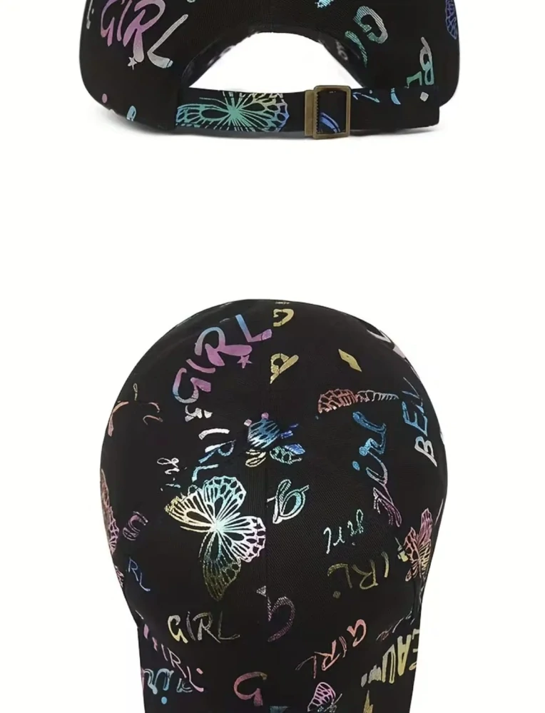 Dámská / Juniorská kšiltovka s motýlky - TYRKYSOVÁ (od 7 let)