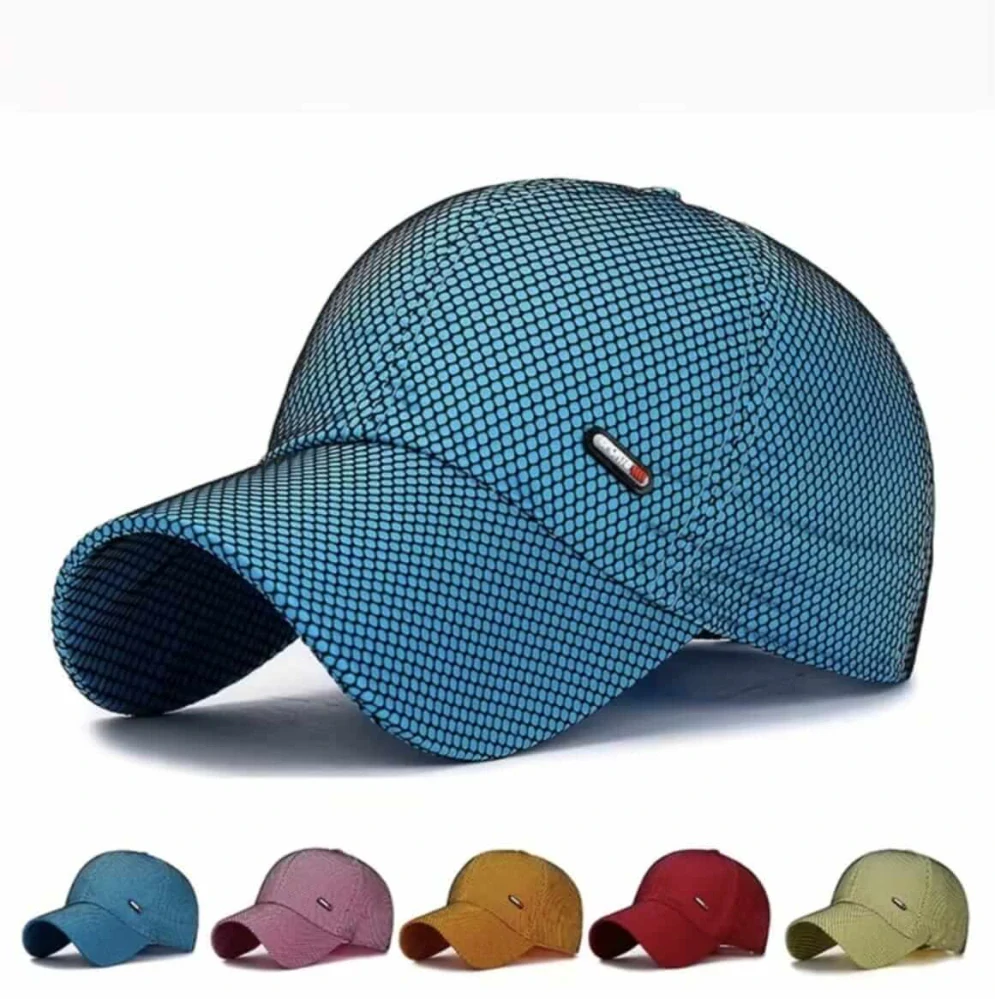 Stylová kšiltovka pro děti i dospělé s černou síťkou – SVĚTLE RŮŽOVÁ (od 7 let)