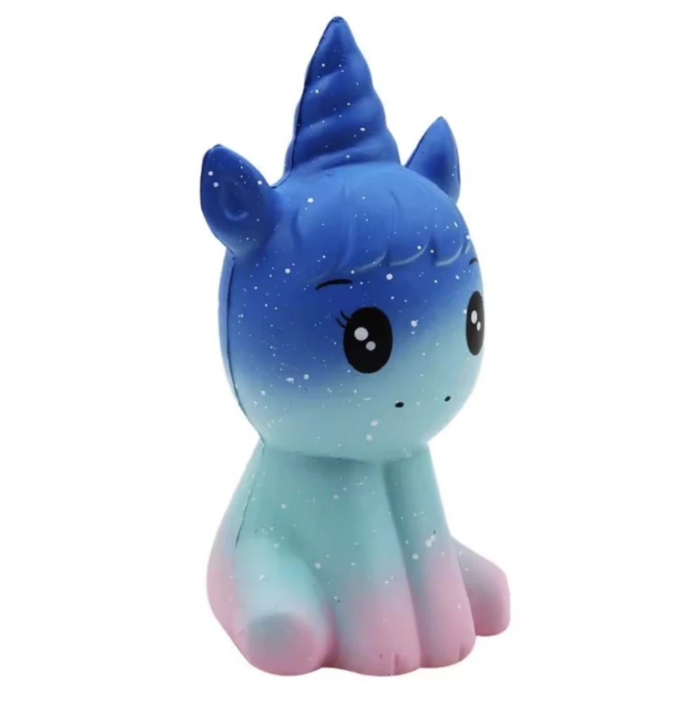 Antistresová hračka - Squishy Jednorožec - MODRÝ ROH