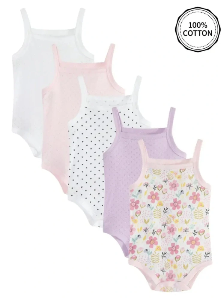 Prodyšné dětské body na ramínka – 100% bavlna - BÍLÉ - (18-24 m)