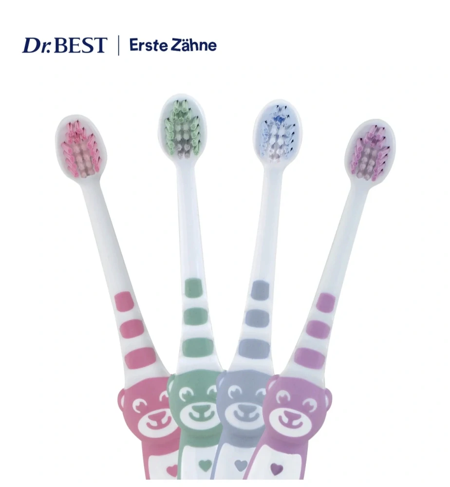 Dětský zubní kartáček Dr. BEST Erste Zähne - FIALOVÝ (0–2 roky)