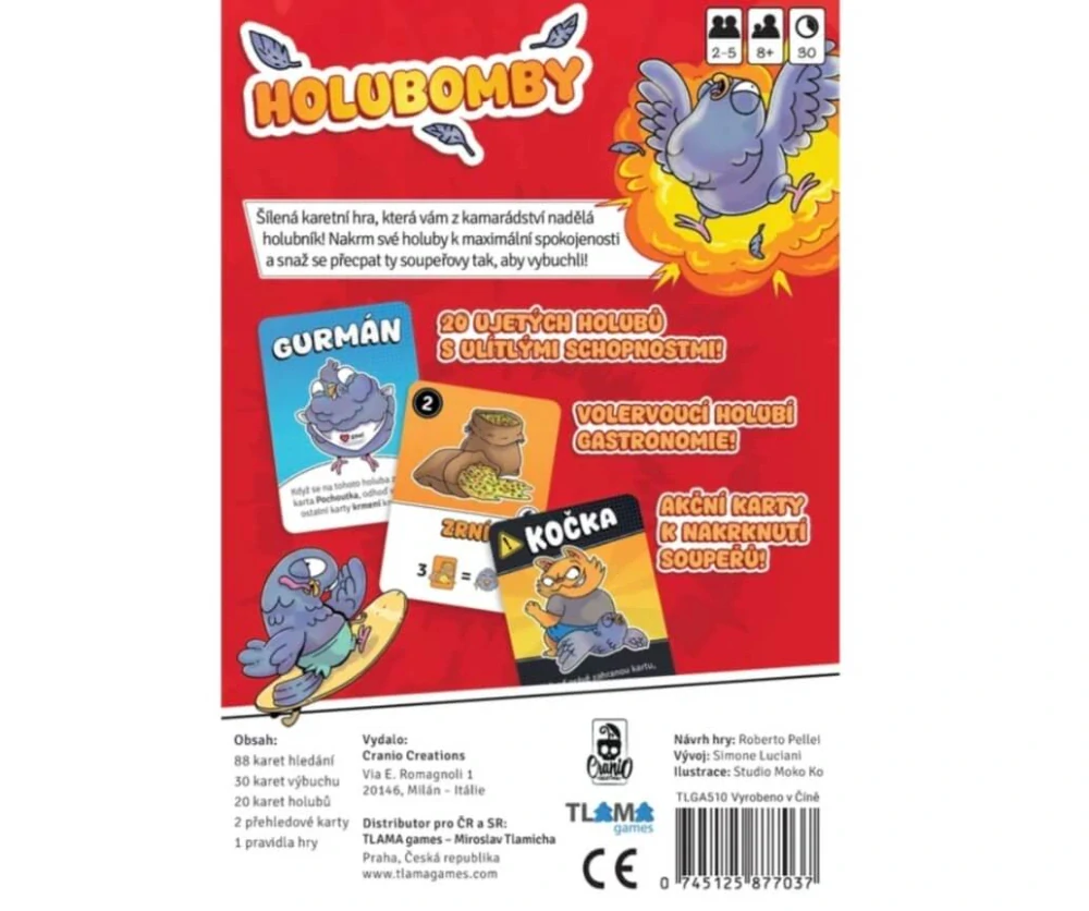 Desková hra - HOLUBOMBY - (Pigeon Explosion CZ)
