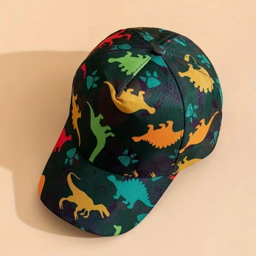Dětská kšiltovka s dinosaury - DINO (Snapback) - ZELENÁ (2-6 let)