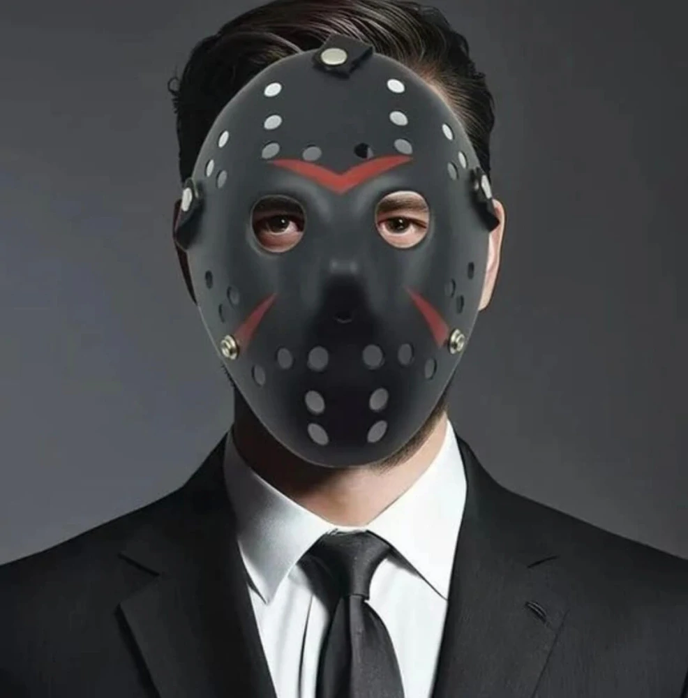 Hororová maska – Pátek 13. / Friday the 13th – Hokejová rekvizitní maska Jason (zlatá)