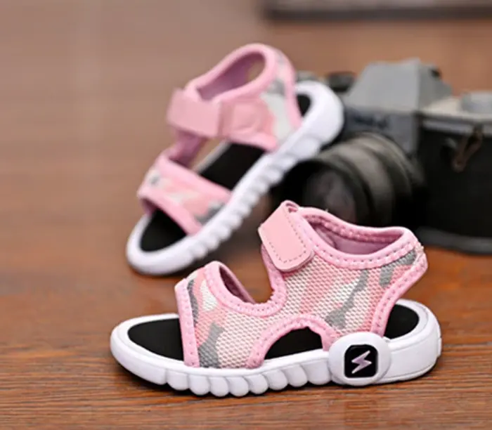 Maskáčové sandálky - RŮŽOVÉ (2-3 roky)