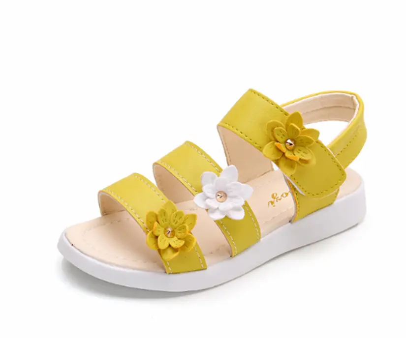 Sandálky kytičky - ŽLUTÉ (18-24 m)