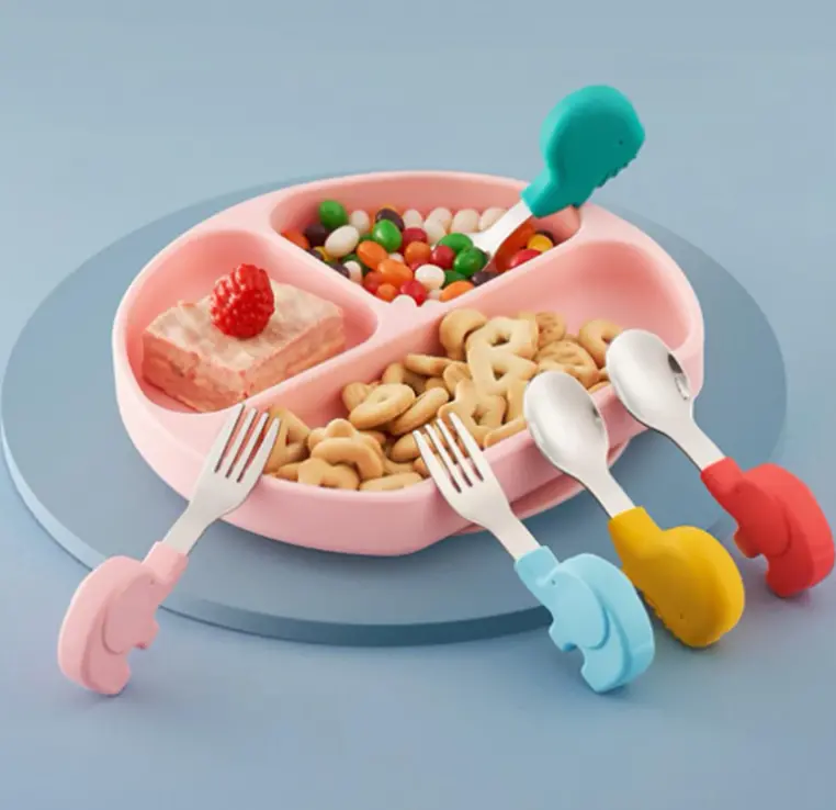 Příbor pro nejmenší (KLASIK) - SLONÍK - MERUŇKOVÝ