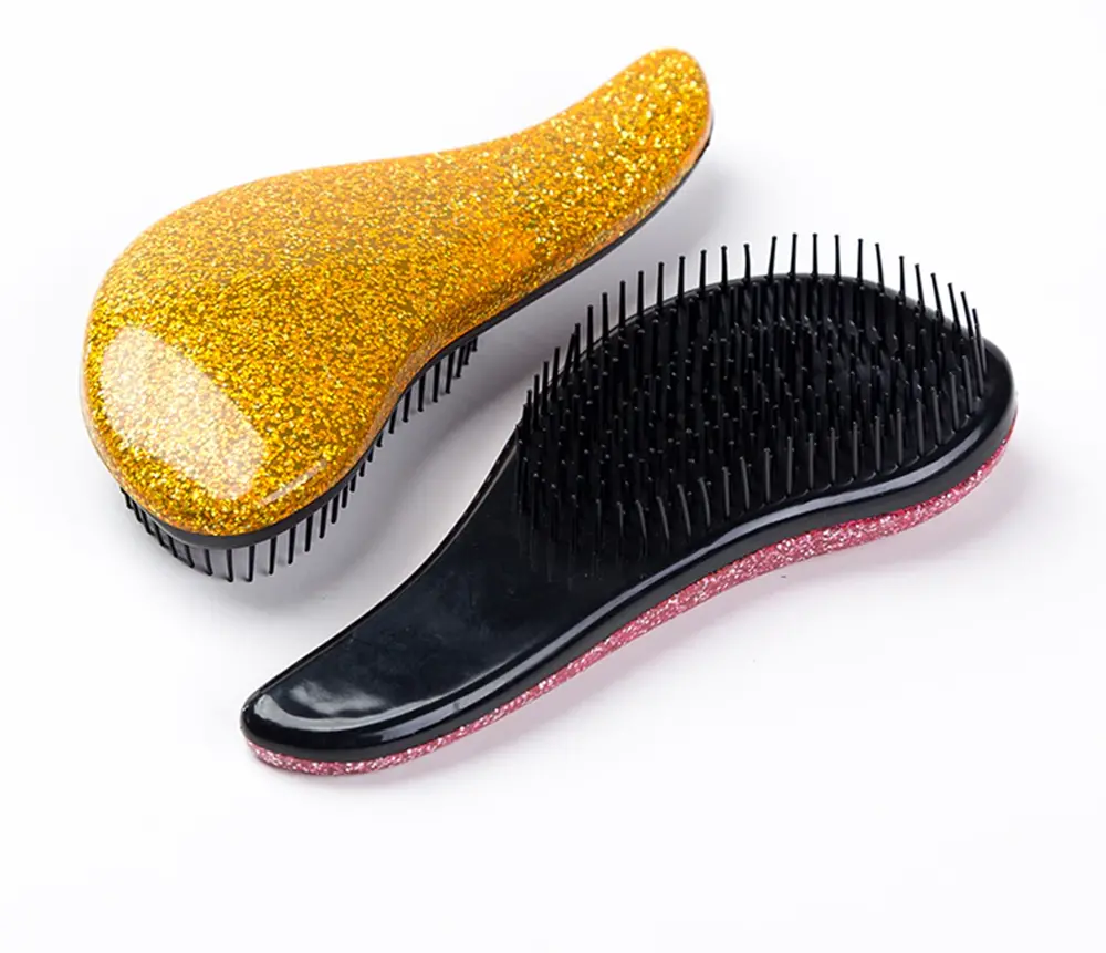 Set (kartáč na vlasy + čistič kartáčů) - ZLATÝ