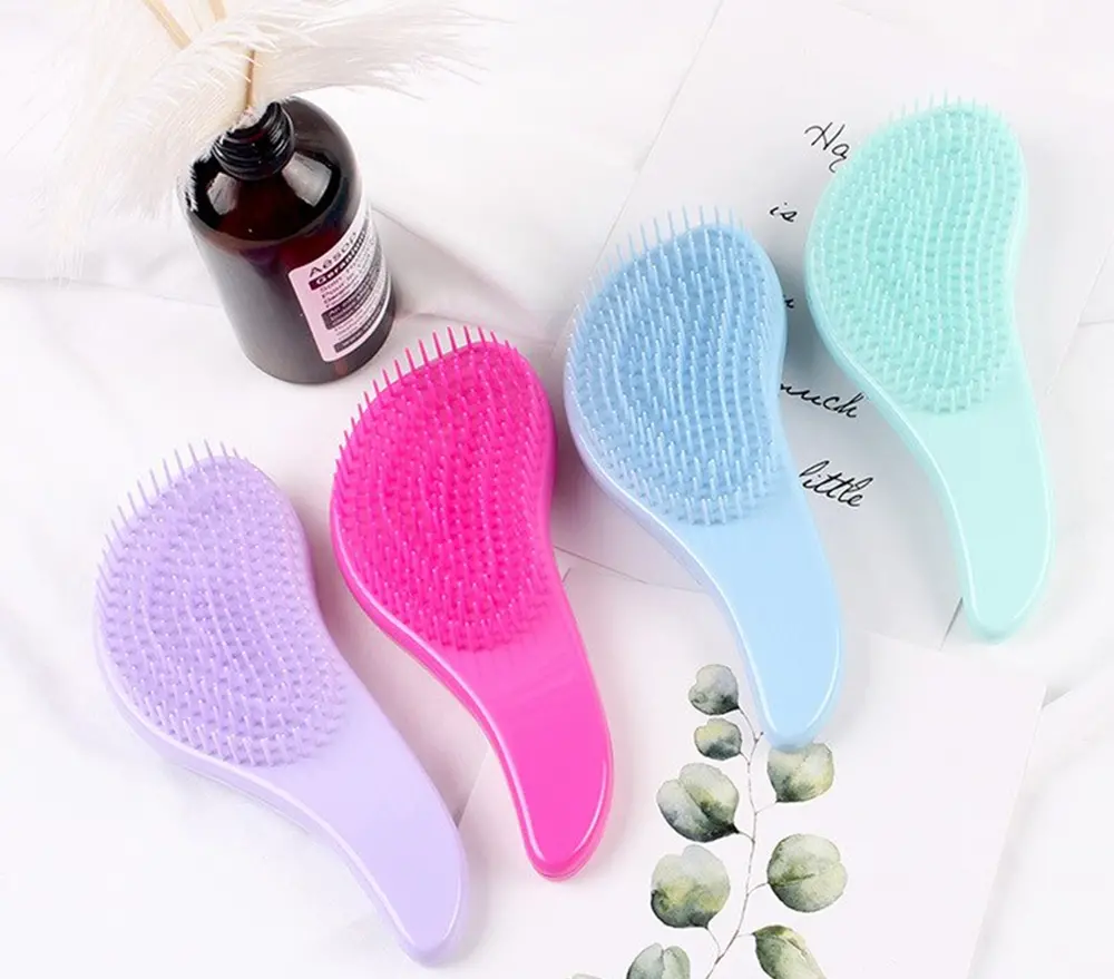 Set (kartáč na vlasy + čistič kartáčů) - SVĚTLE MODRÝ 2