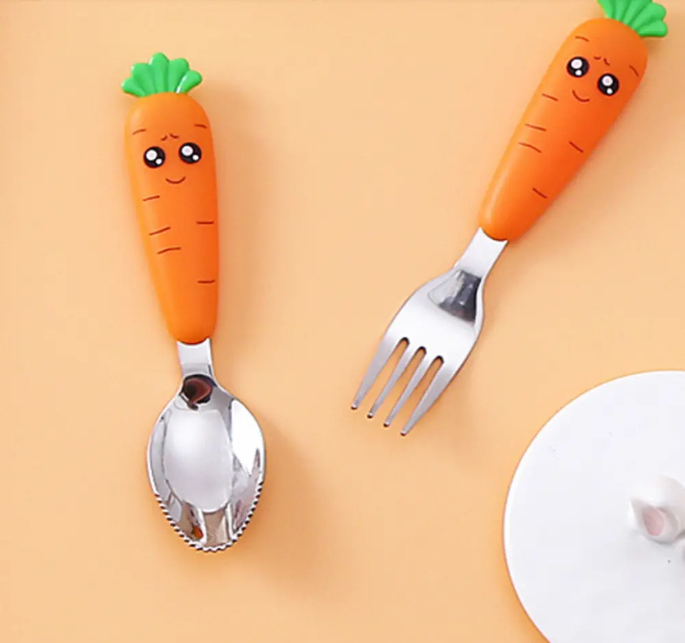 Příbor pro nejmenší - SET MRKVIČKY - LŽIČKA OVÁLNÁ 34 mm (bez pouzdra)