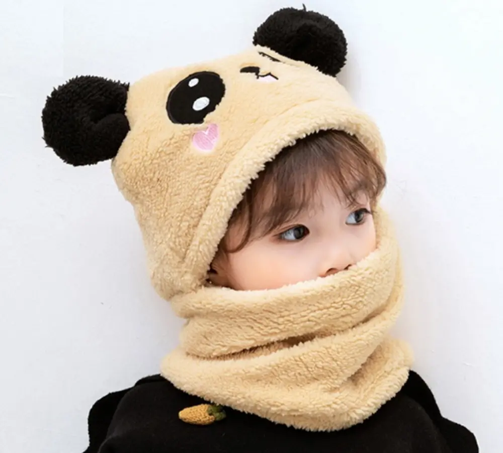 Plyšová zimní kukla - PANDA - SVĚTLE HNĚDÁ