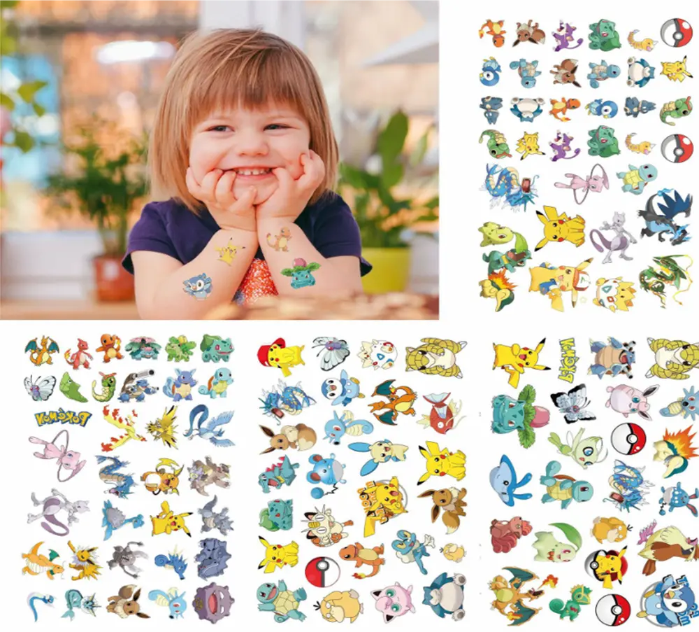 Dětské dočasné tetování - POKÉMON (3) - PIKACHU 2