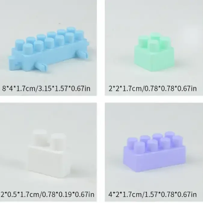 Barevné stavební kostky - Building blocks - 88 dílků