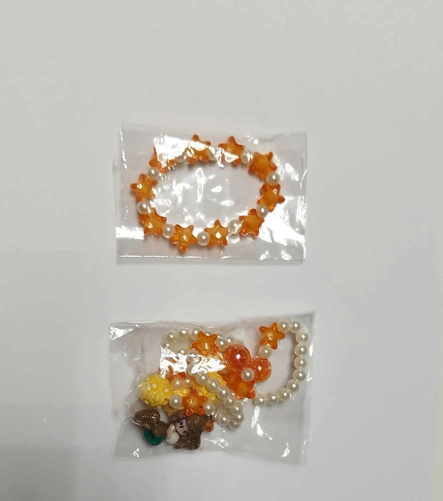 Set (náramek + náhrdelník) - MOŘSKÁ PANNA - Oranžový