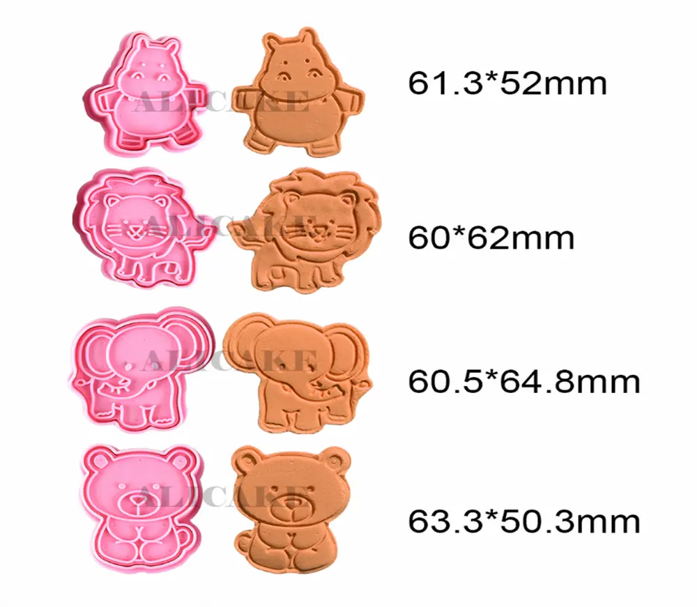 3D vykrajovátka na sušenky - ZVÍŘÁTKA - 4 ks 