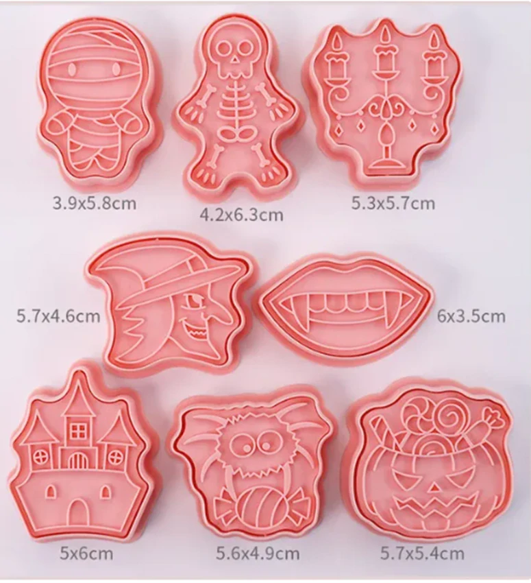 3D vykrajovátka na sušenky - HALLOWEEN 1 - 8 ks