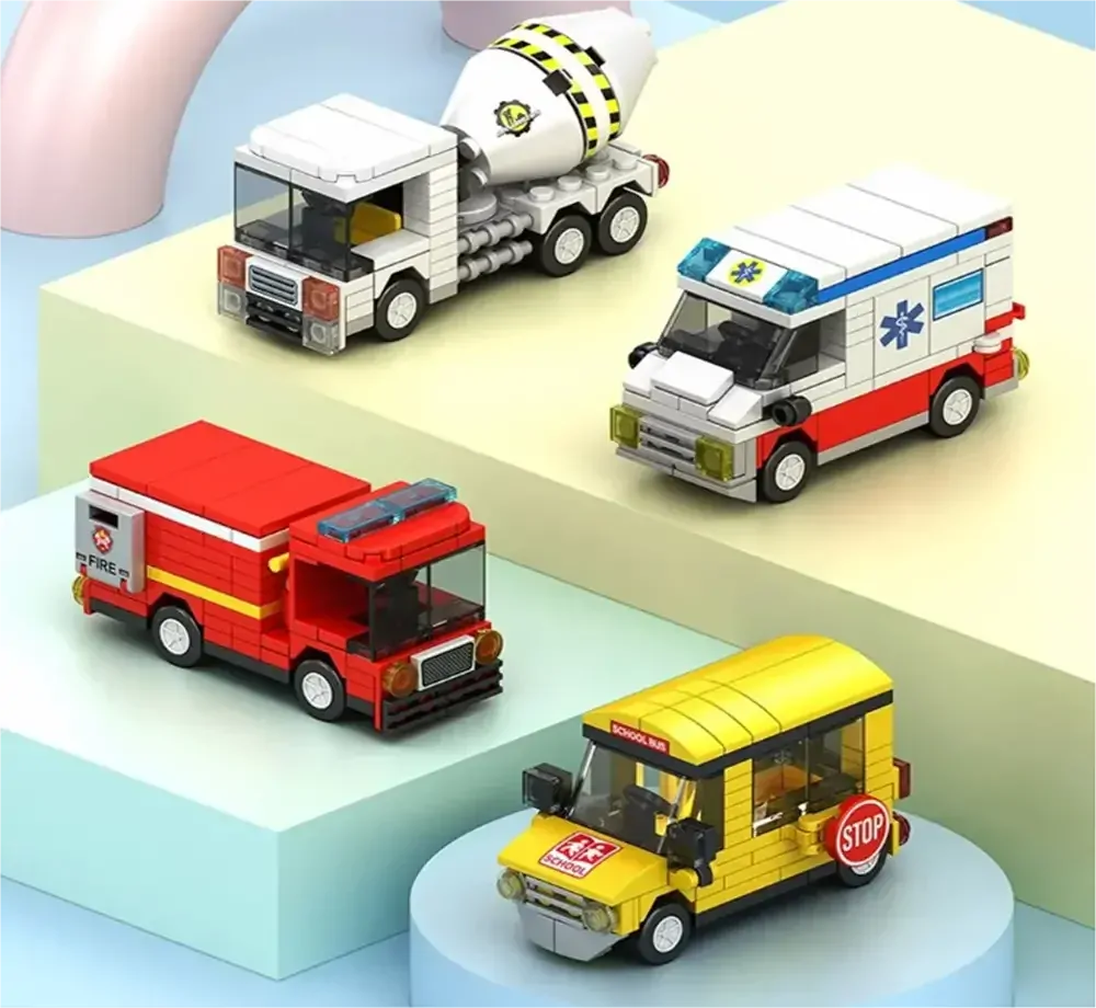 Malá stavebnice TAHAČ/KAMION - 100 ks