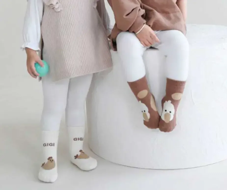 Teplé protiskluzové ponožky - KRÉMOVÉ - (12-36m)M