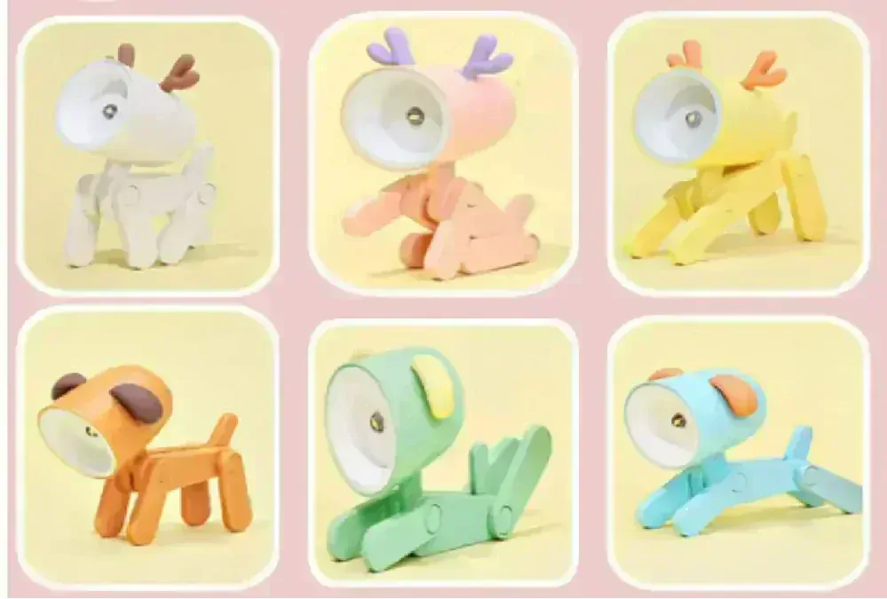 Mini noční lampička na baterky - SOBÍK - MODRÝ